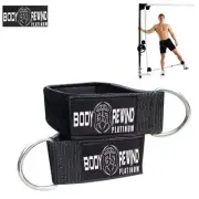 2 x Weight Lifting Best Ankle D-Ring Pair Pulley Cable Attachment Gym Leg Strap