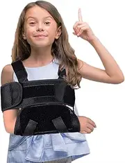 Sling Shoulder Immobilizer Brace Fully Adjustable Rotator Cuff Elbow Support, Includes Immobilizer Band Quick Recovery (Children)