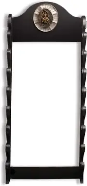 Sword fort katana wall mount, black wood 8-layer holder, Display Stand