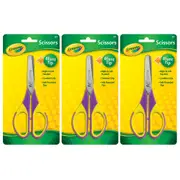 3x Crayola Blunt Tip Cutting Scissors Art/Craft Supply Kids/Children 4+ Assorted