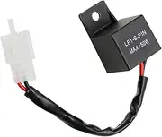 MAX COOL 1 Pack 2-Pin 12V Electronic LED Flasher Relay LF1-S-PIN MAX 150W - Rate Control Flasher Relay for Motorcycle Fixes Turn Signal Bulbs Hyper Flash