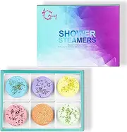 Shower Steamers Aromatherapy - Pack of 6 Shower Bombs Gift Set, Shower Tablets for Relaxation, Mothers Day Gifts Self Care Gifts Spa Gifts Birthday Gifts for Women and Men
