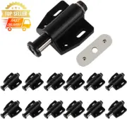 Magnetic Touch Latch 12Pcs Heavy Duty Black Cabinet Drawer Push Open Catch