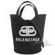 【全新現貨 補6個】BALENCIAGA 巴黎世家 599332 Wave BB 印花帆布兩用水桶包.黑 大款現金價$21,800