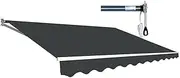 Motorised Outdoor Folding Arm Awning Retractable Sunshade Canopy Grey 3.0m x 2.5m