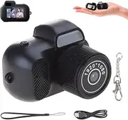 Zoomu Mini Camera Keychain, 1080P Mini Digital Camera Keychain, Nostalgia mini Retro Camera, HD Screen, LED Flash, 8 Filters, 100‑Min Battery, for Photo Video Travel Study (32G,Black)