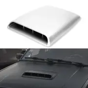 Universal Car SUV Decorative Air Flow Intake Scoop Bonnet Vent Cover Hood Silver