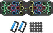 Push Up Stand - 30 Holes Foldable Push Up Board, Strength Training Pushup Stands, MultiFunctional Fitness Board, Portable Home Gym Workout Equipment For Men Women To Build A Perfect Body