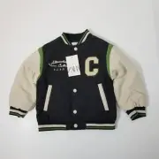 ZARA WATER REPELLENT VARSITY BOMBER JACKET BLACK | 8614/507 9 12 Months