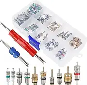 R134A/ R12 Valve Core Quick Remover Installer Tool Set, AC Pressure Valve Core Remover Tools Kit for Air Conditioner System
