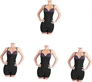 [WRITWAA] 4pcs Sculpting Body Suits Tummy Slimming Bodysuits Shaping Body Suit Body Sculpting Bodysuit Body Suit with Tummy Control Shaping Bodysuit Shape Bodysuit Black Polyester