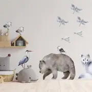Winter Wonderland: Snow Animals Fabric Wall Decal Collection
