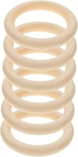 TOKIDNY DIY Craft Rings: 6 Pack of Timber Rings in Round Basswood for Decorative Projects