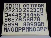 His-Air-Dec Decal 1/72 WWII German Squad Codes 1.2 Meter Black