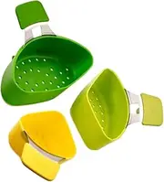Easy To Clean Silicone Saucepan Divider Steamer Basket Cleanup Wide Applications Triple Divider Nest Steamer Non-stick