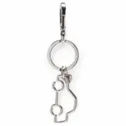 Fashion Keyring COCCINELLE Metal Doodle Silver Woman - E2R8M410401Y01