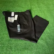 Dockers Pleated Classic Fit Comfort Waist Black Khaki Pants Big & Tall 42 NEW
