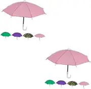 [SAFIGLE] 8 Pcs Umbrellas Decorations Mini Umbrellas for Rain Small Umbrella for Phone Accesorios De Motocicleta Outdoor Umbrella Holder Small Outdoor Umbrella Motorcycle Umbrella Polyester