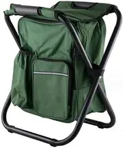 Outdoor Multi-Functional Camping Folding Stool, Portable Thermal Bag Wild Fishing Stool, Beach Lightweight Bag Fishing Stool (Green)