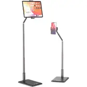 360Â° Swivel Tablet Floor Stand with Adjustable Height for iPhone iPad Air Mini Pro