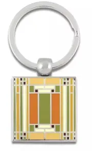 ACME Studio FRANK LLOYD WRIGHT “Home & Studio" Two Sided Key Ring NEW