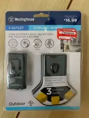 NEW Westinghouse 3-OUTLET OUTDOOR TIMER w/ WIRELESS REMOTE & BUILT-IN PHOTOCELL