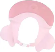 Silicone Shower Visor ， Waterproof ear and eye protection shower cap (Pink, One Size)