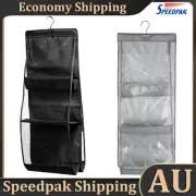 6 Pocket Kitchen Clear Sundry Bag Hanging Organizer Wardrobe Clear Storage Bag A