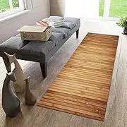 JYHCD Brown Rug Runners for Hallways Non Slip Long Kitchen Runner Rugs Washable Soft Custom Rug Rustic Wooden Texture Area Rug for Living Room Bedroom Dining Room,50x480cm/20x189 in