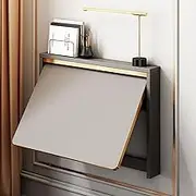 Wall Mounted Floating Folding Table, Drop Leaf Dining Table Small Wooden Desk for Office Home Kitchen,Floating Desk for Dining, Room, Study, Dinner, B