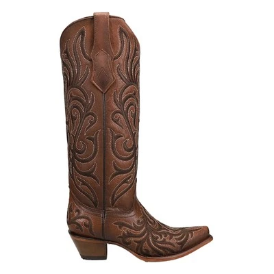 Corral Boots Embroidered Snip Toe Cowboy Womens Brown Casual Boots Z5298