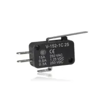 10pcs Micro Limit Switch SPDT 1NO 1NC(Momentary) Long Hinge Lever AC DC control