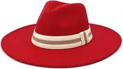 [AOBRICON] Big Brimmed Fedora Hat Accessories Fedora Hat Men Panama Hat Fedora Hat Large Brimmed Hat Church Hat (Color : 8, Size : One Size), 8, One size
