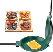 7.5" Double Side Flip Pan Non-Stick Ceramic Frying Pan Specialty Round Omelette Skillet Small Safe Kitchen Pancake Cookware
