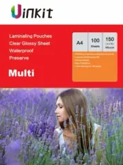 A4 Thermal Hot Heat Laminating Pouches 150Micron75x2 Sheets 303x216mm Uinkit