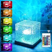 XZTXBest Northern Lights Cube Light,16 Colors Gradual Rotating Wave Projector Light,4 Lighting Modes,Ocean Wave Ceiling Projector with Remote,for Bedroom,Kids Room,Office Bar Restaurant
