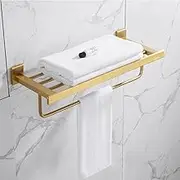 Bathroom Accessories Set Brushed Gold Bathroom ShelfTowel RackTowel Hanger Paper holderToilet Brush Holder Bath Hardware Setstowel Rack