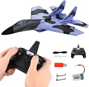 Rc Airplane, Realistic Remote Control Foam Fighter Airplane Toy, 2.4gHZ Remote Control Fighter Plane Model Toys, ZY-530 Prox Aircraft Glider with Light, Easy to Fly Aerobatic Toys for Adults Kids