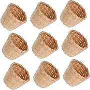 Vaguelly 10Pcs Handmade Storage Baskets Rustic Style Organizers for Home Decor for Sundries Artificial Flowers and Plants Lightweight and Elegant Design