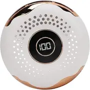 Neck Fan, Portable Bladeless Necklace Fan Donut Shape with Digital Display, Quiet Personal Hanging Fan USB Rechargeable for Office Outdoor Travel (White)