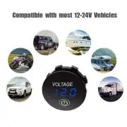 12V LED Digital Voltmeter - Waterproof Voltage Gauge Meter Battery Tester for