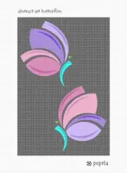 Abstract Art Butterflies Needlepoint Kit or Canvas