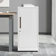 Vertical file cabinet with metal lock for secure home office storage