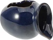 Pond Spitter Ceramic Jug Water Fountain Garden Waterfall Fountain Outdoor Water Feature Planter Plant Flower Pot Jar Backyard Outside Decorations Fish Tank Cave Aquarium Hydroponic Vase (Blue)