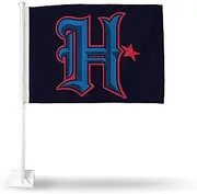 Rico Industries NFL Football Houston Texans Alternate Logo Double Sided Car Flag - 16" x 19" - Strong Pole that Hooks Onto Car/Truck/Automobile
