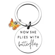 Memorial Butterfly Keychain Gifts for Women Sympathy Bereavement Gift for Loss