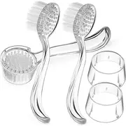 Ipetboom 3pcs Nail Cleaning Brush with Protective Covers Efficient Fingernail Toe Brush for Manicure Dense Bristles for Thorough Cleaning Versatile Household Scrubber for Grout Tile