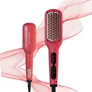 Megawise Pro Ceramic Ionic Hair Straightener Fast Heating Brush RED