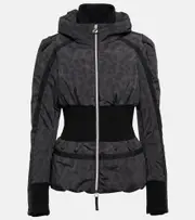 [Jet Set] Jet Set Raffaella leopard-print ski jacket AU 8 black
