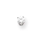 14k White Gold A Diamond earring